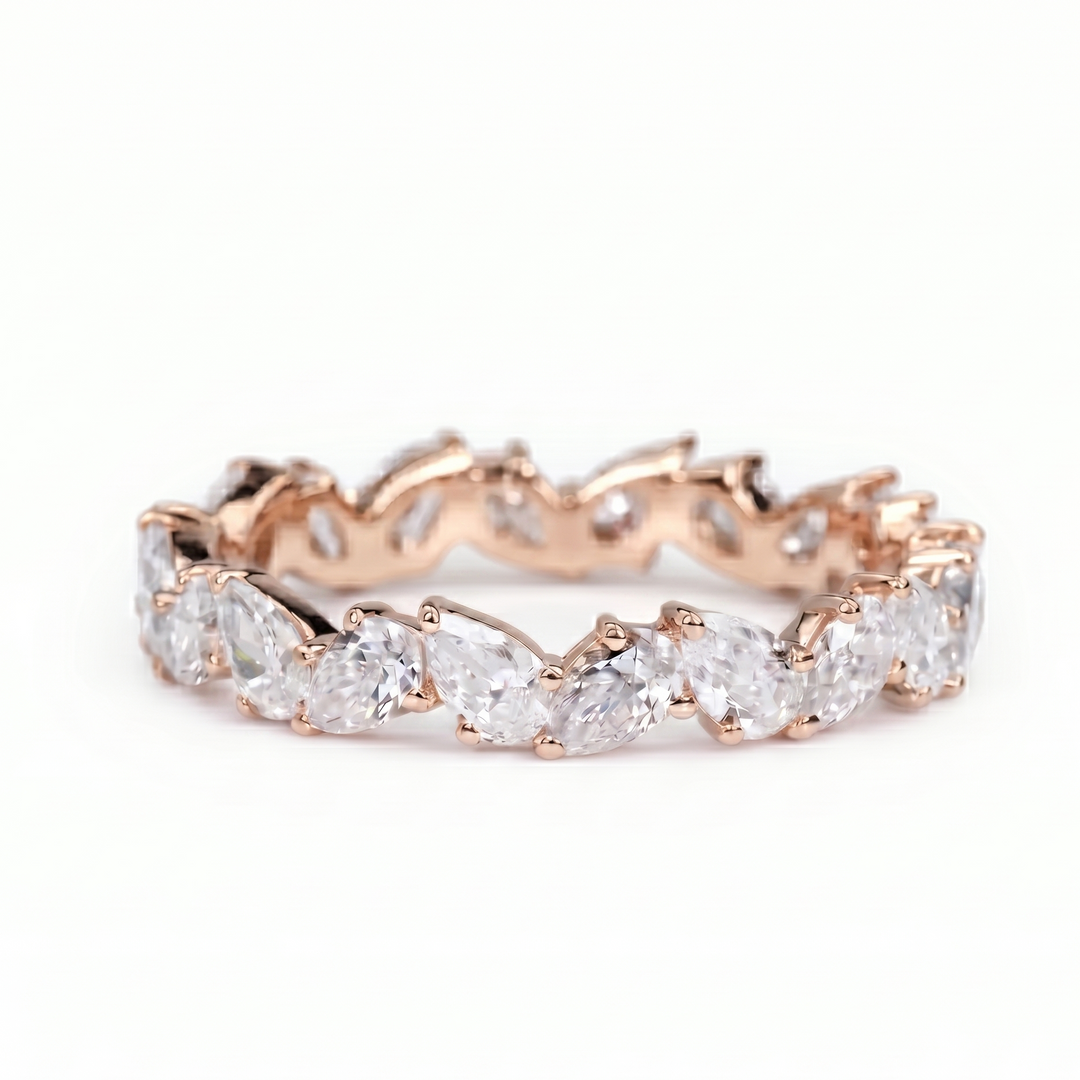 Moonleaf Eternity Band in 18K Rose Gold | M Grace Jewelry