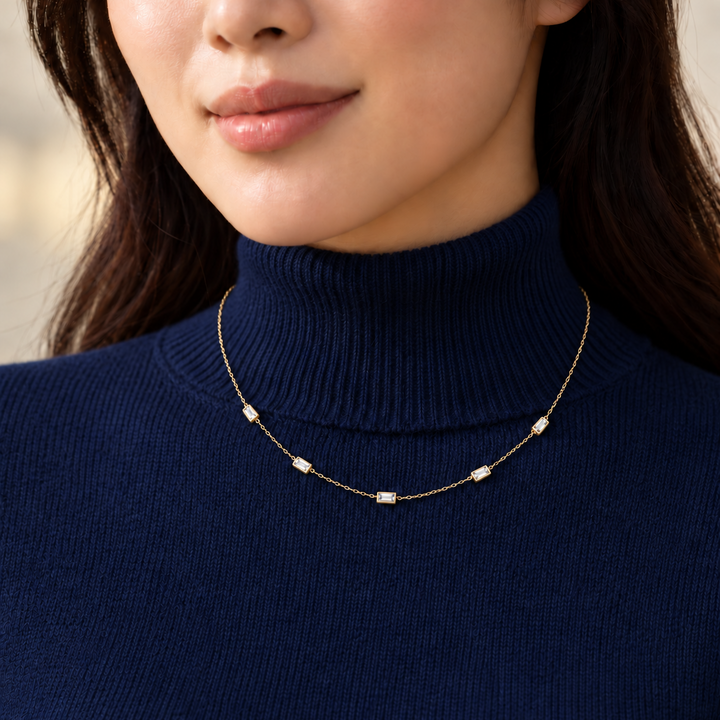Round Tennis Necklace