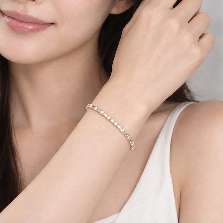 Facet Rhythm Tennis Bracelet version-2 (MG405)