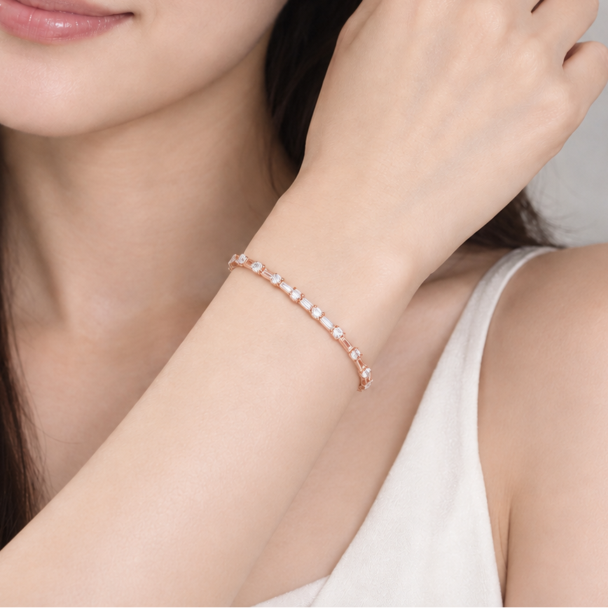 Facet Rhythm Tennis Bracelet version-2 (MG405)