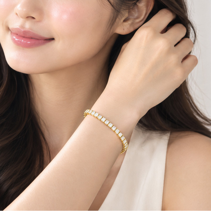 Princess Cut Tennis Bracelet