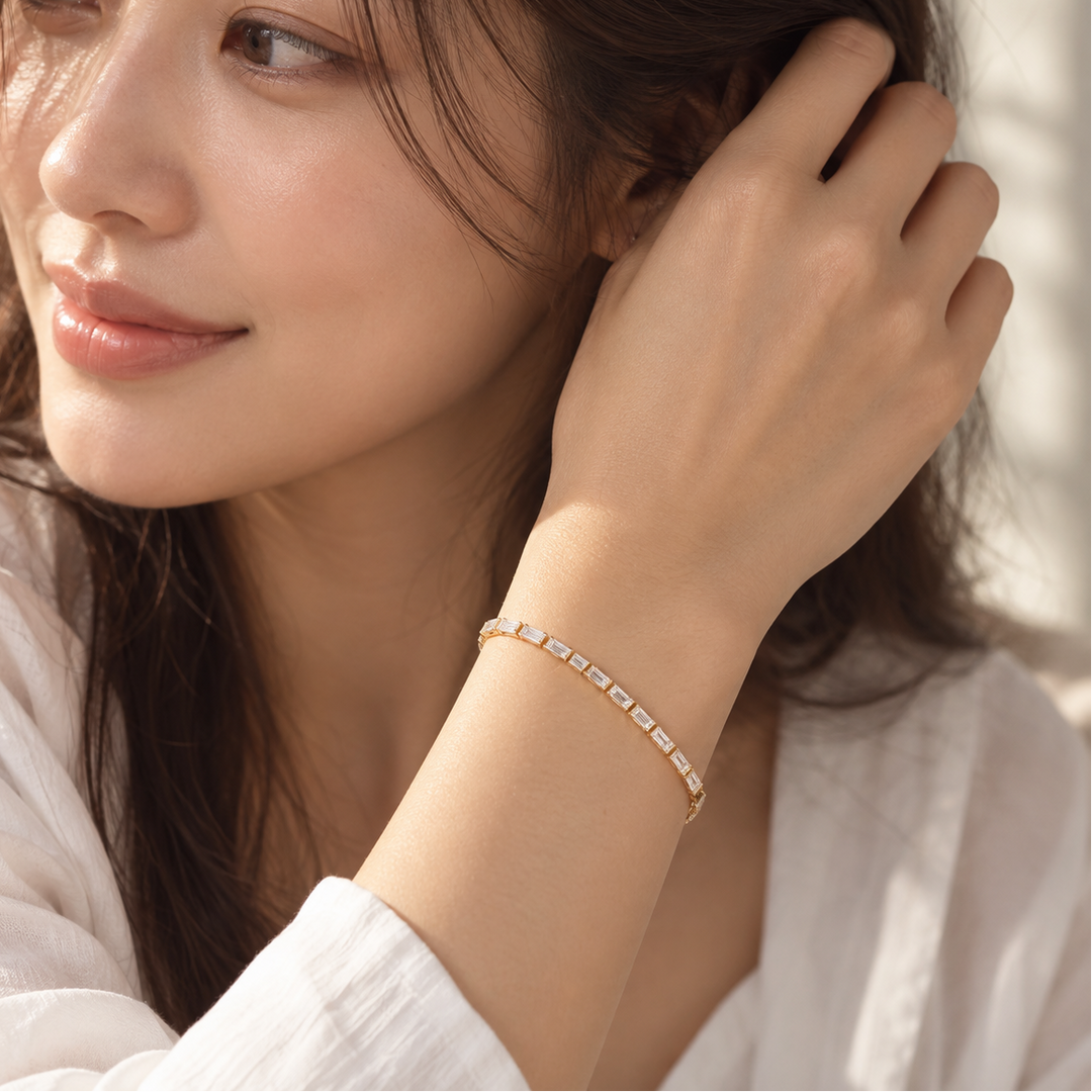 Linea Baguette Tennis Bracelet (MG406)