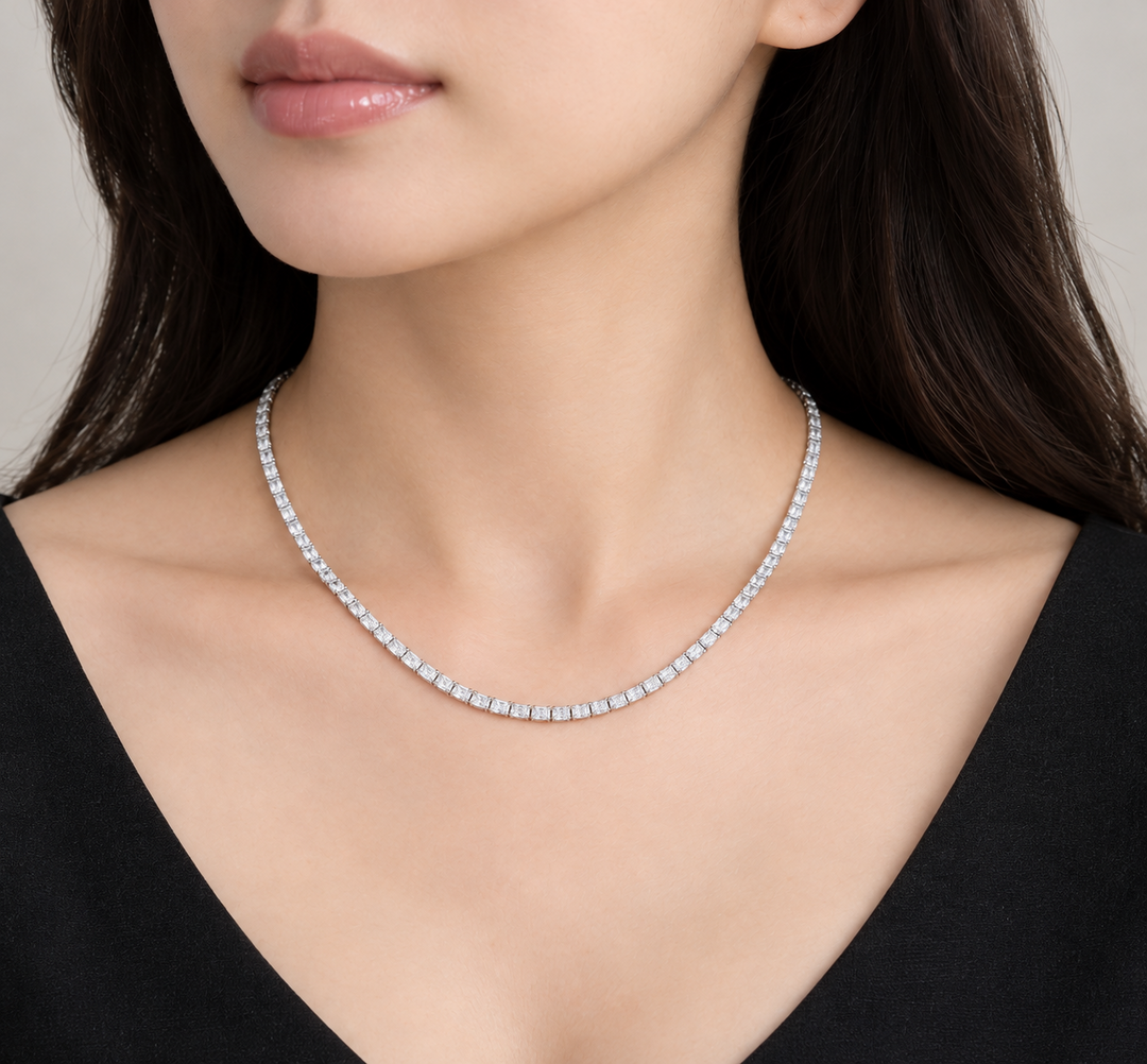 Round Tennis Necklace