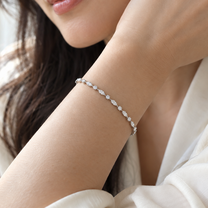 Marquise Rhythm Tennis Bracelet (MG438)
