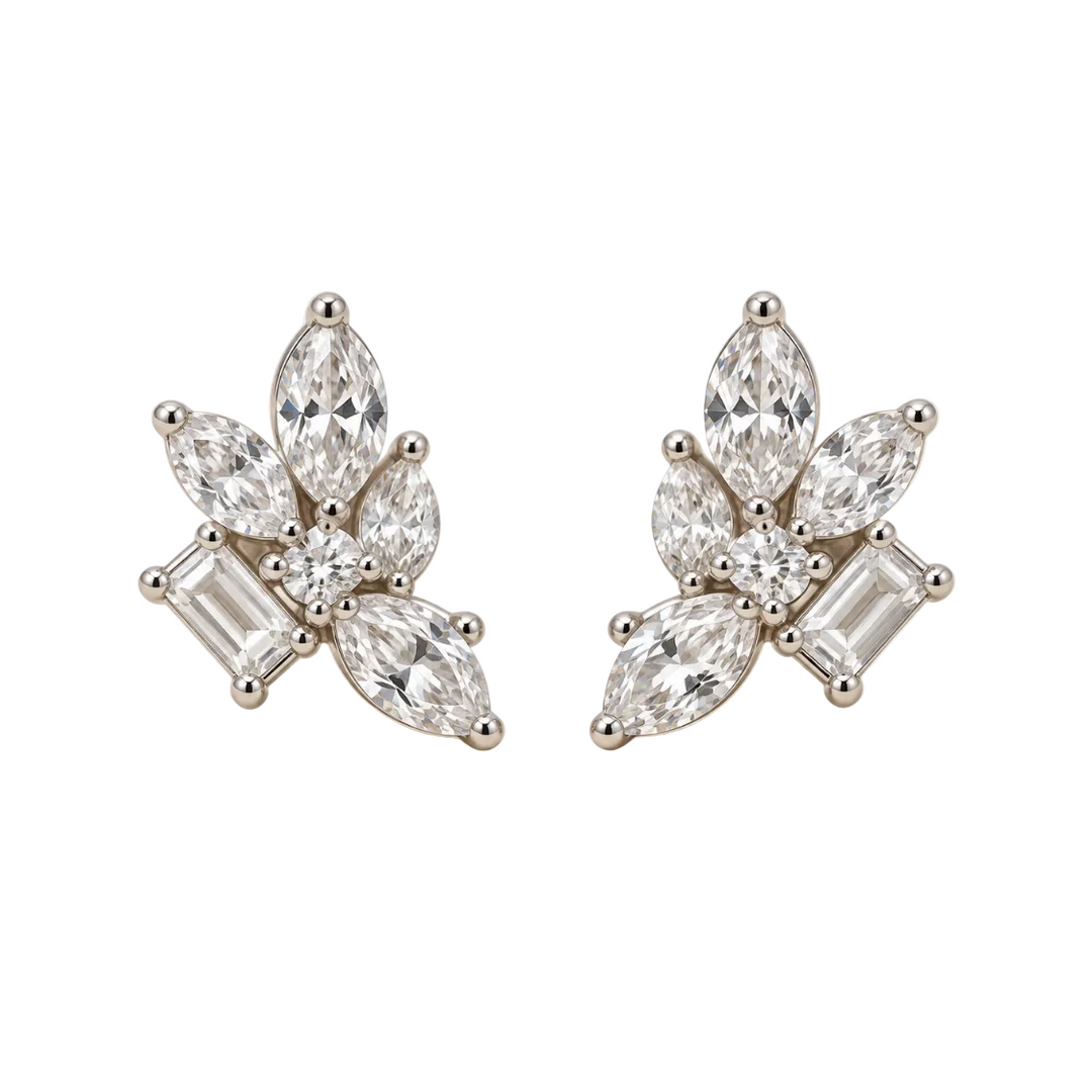 Luna Leaf Studs