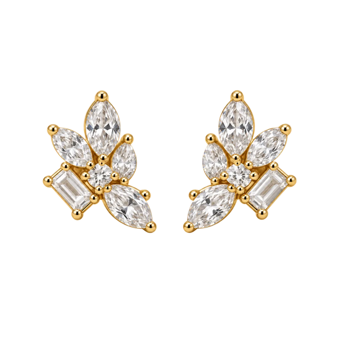 Luna Leaf Studs