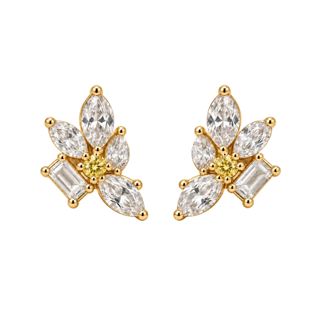 Luna Leaf Studs