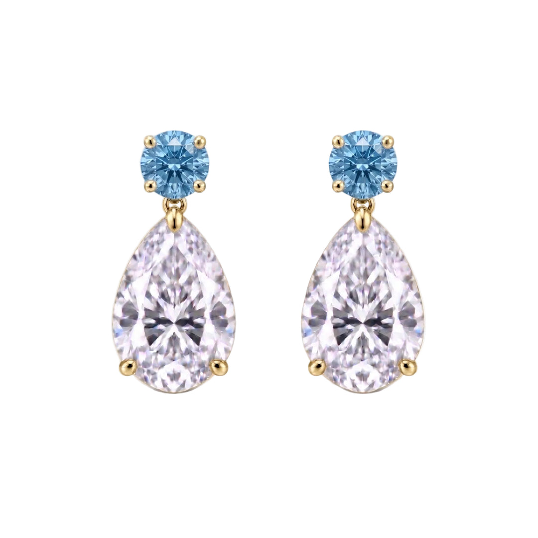 Grace Blue Drop Earrings (MG456)