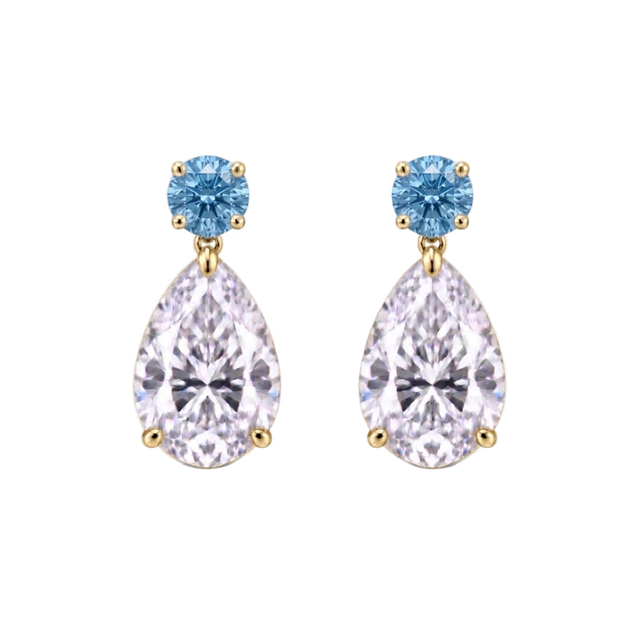 Grace Blue Drop Earrings (MG456)