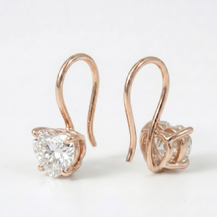 Luna Heart Hook Earrings (MG329)
