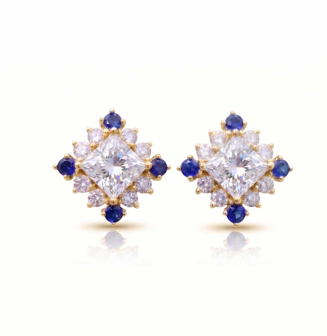 Asteria Blue Stud Earrings (MG303)