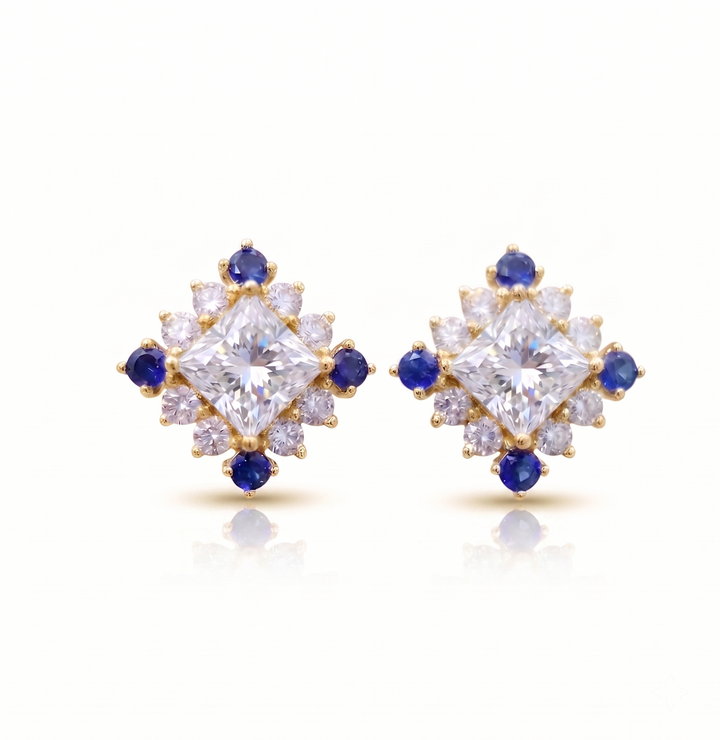 Asteria Blue Stud Earrings (MG303)