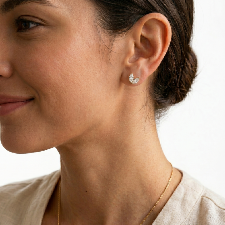 Luna Leaf Studs (MG278)