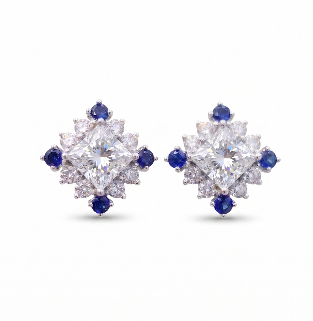 Asteria Blue Stud Earrings (MG303)