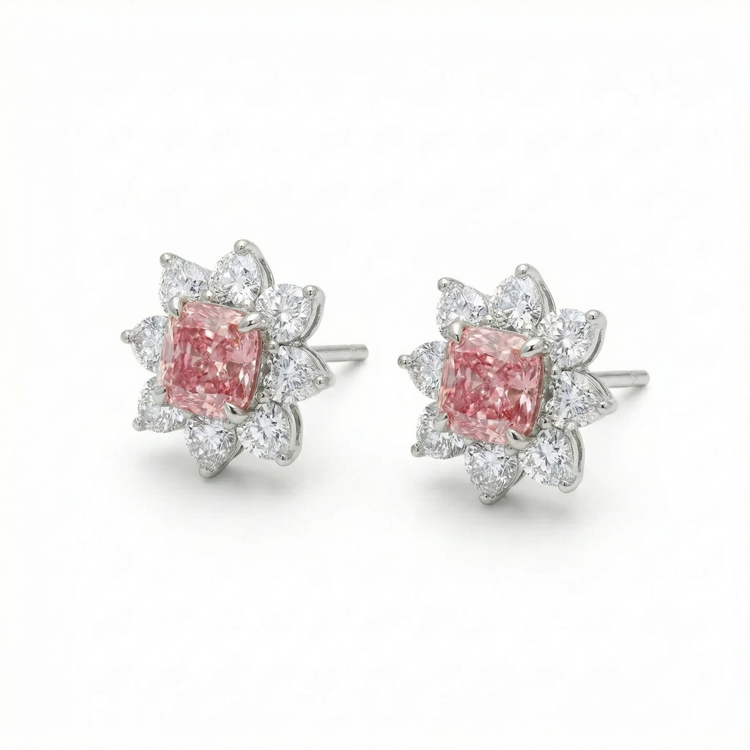 Bloom Pink Cushion Studs (MG209)