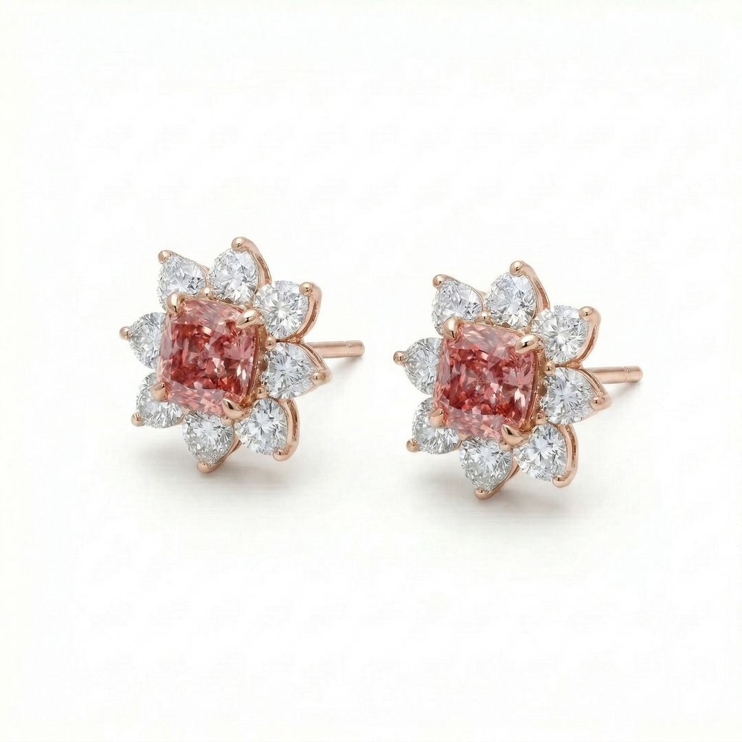 Bloom Pink Cushion Studs (MG209)