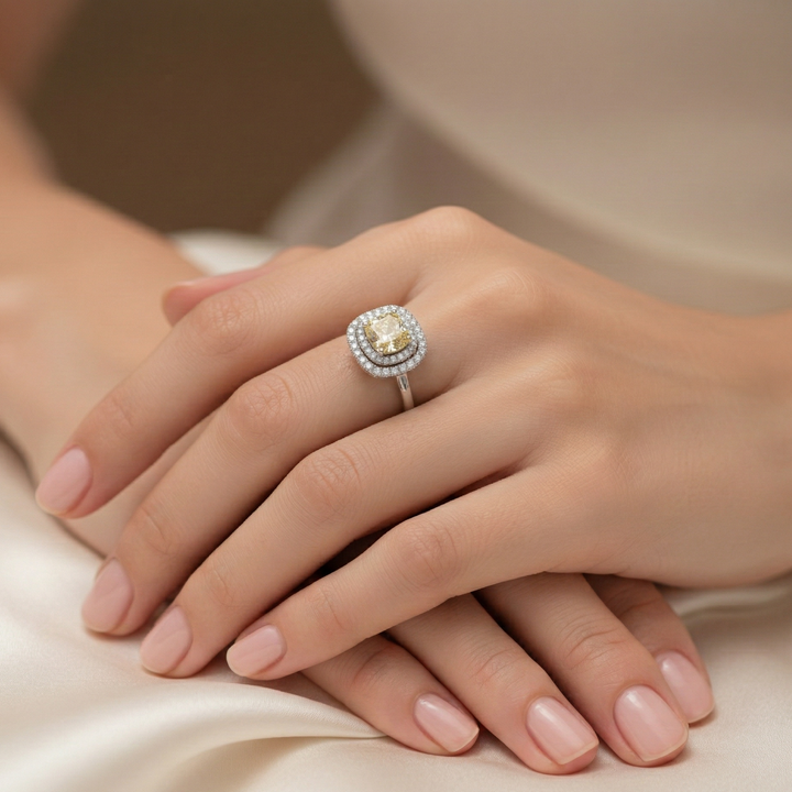 Luminous Cushion Ring ＆ Earrings (MG2004)