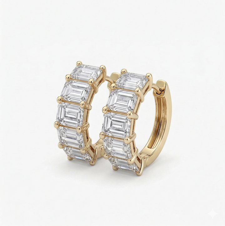 Cascade Emerald Hoops (MG186)