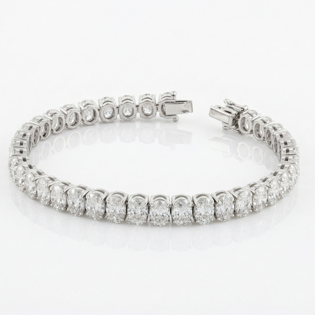 Oval Cut East-West Type Tennis Bracelet (MG161)
