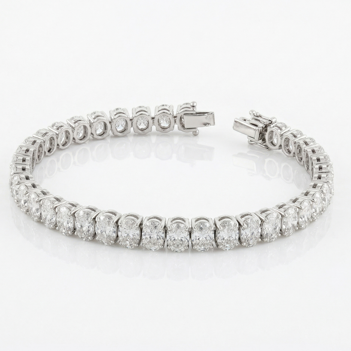 Oval Cut East-West Type Tennis Bracelet (MG161)