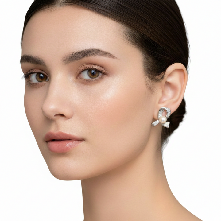 Lustrous Ribbon Earring (MG091)