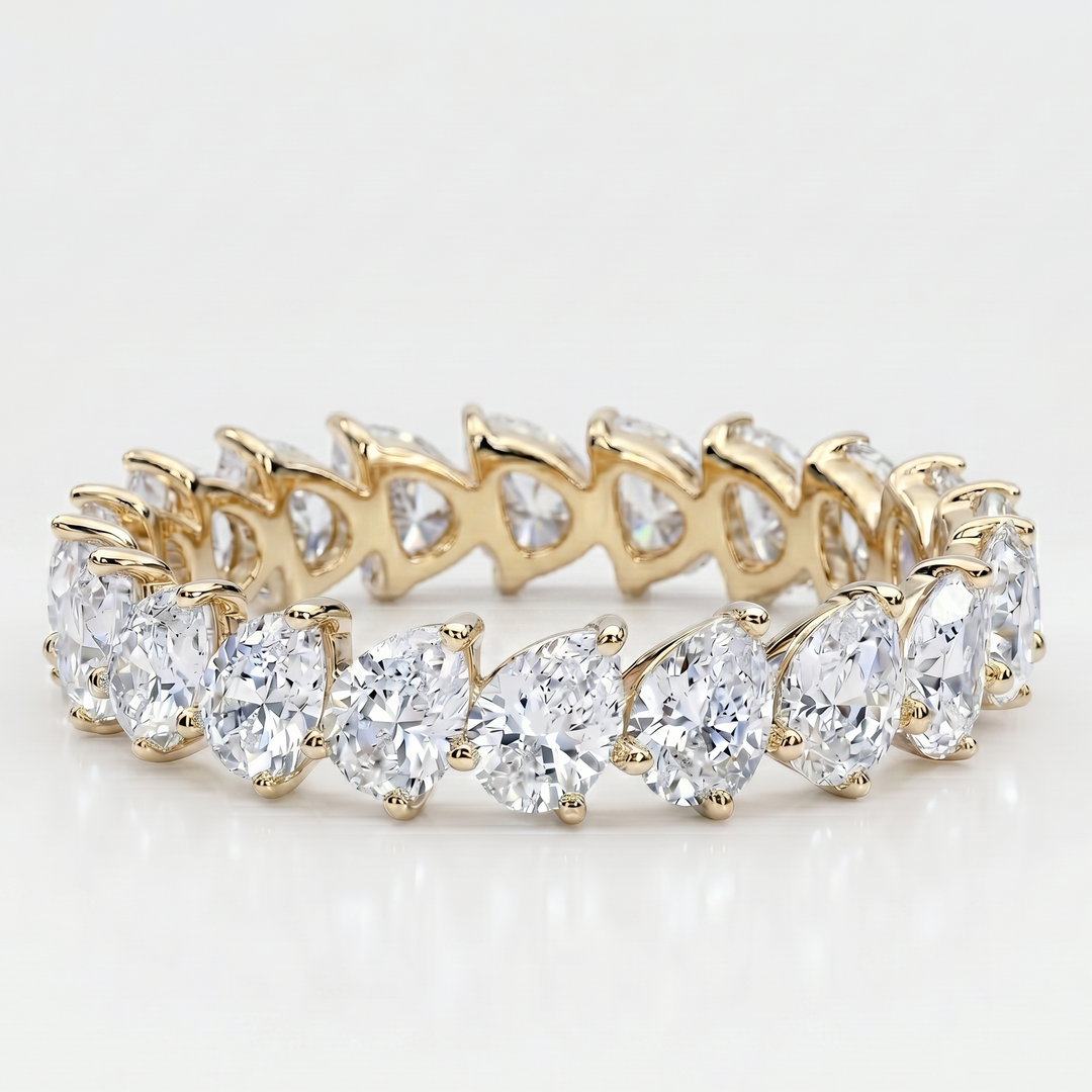 Luminous Cascade Pear Eternity Ring (MG249)