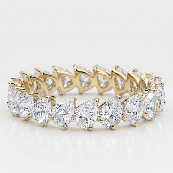 Luminous Cascade Pear Eternity Ring (MG249)