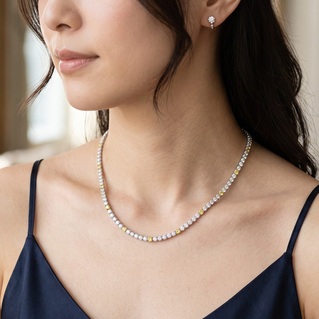 Round Tennis Necklace