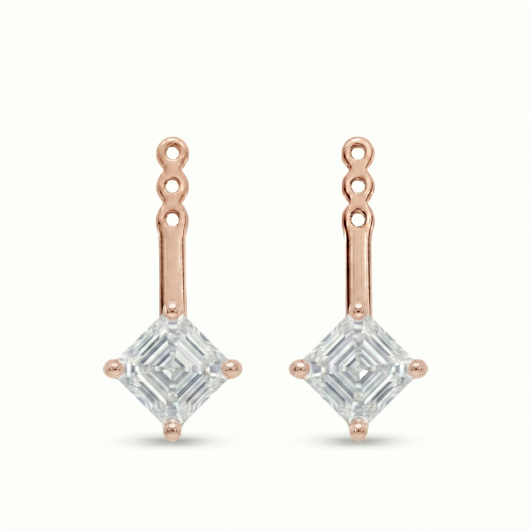 Tilted Asscher Back Pierce (MG351)