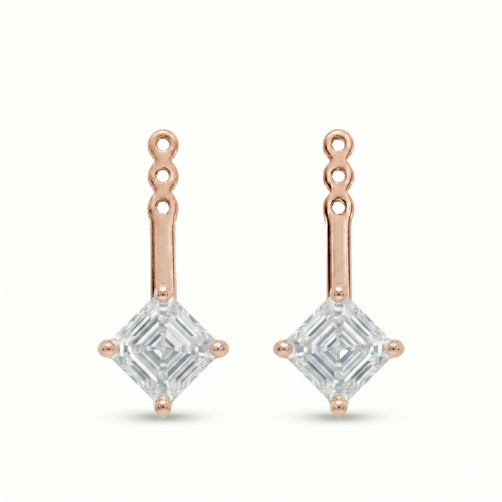 Tilted Asscher Back Pierce (MG351)