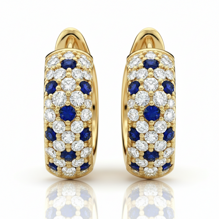 Pave Mosaic Hoops (MG129)