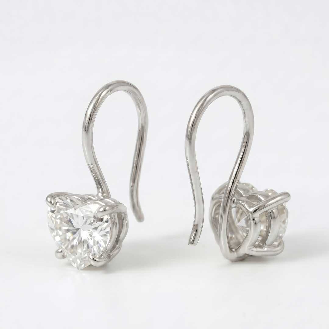 Luna Heart Hook Earrings (MG329)