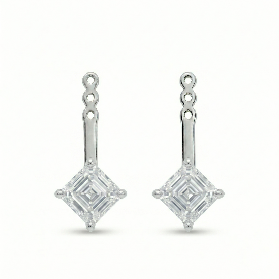 Tilted Asscher Back Pierce (MG351)