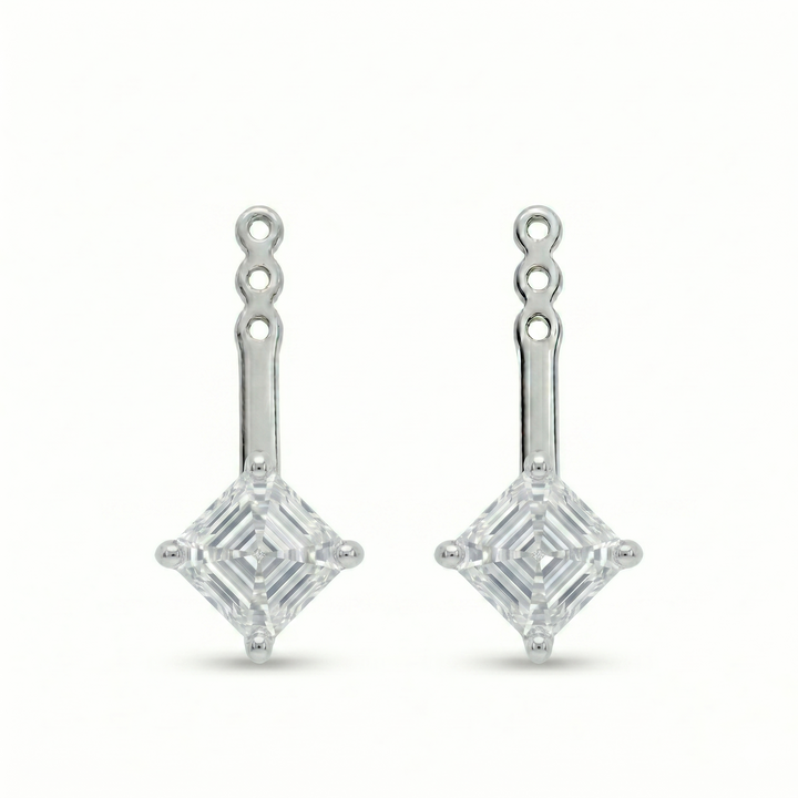 Tilted Asscher Back Pierce (MG351)