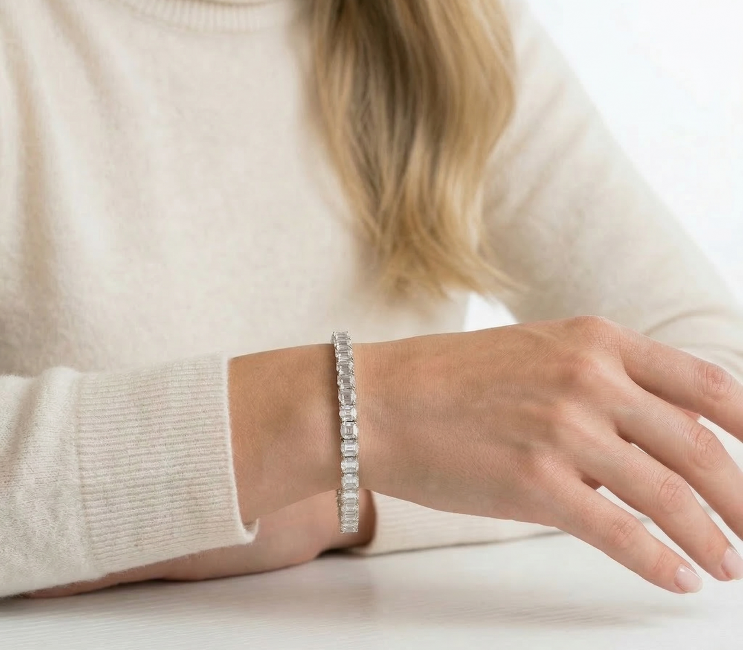 Asscher Cut Tennis Bracelet (MG088)