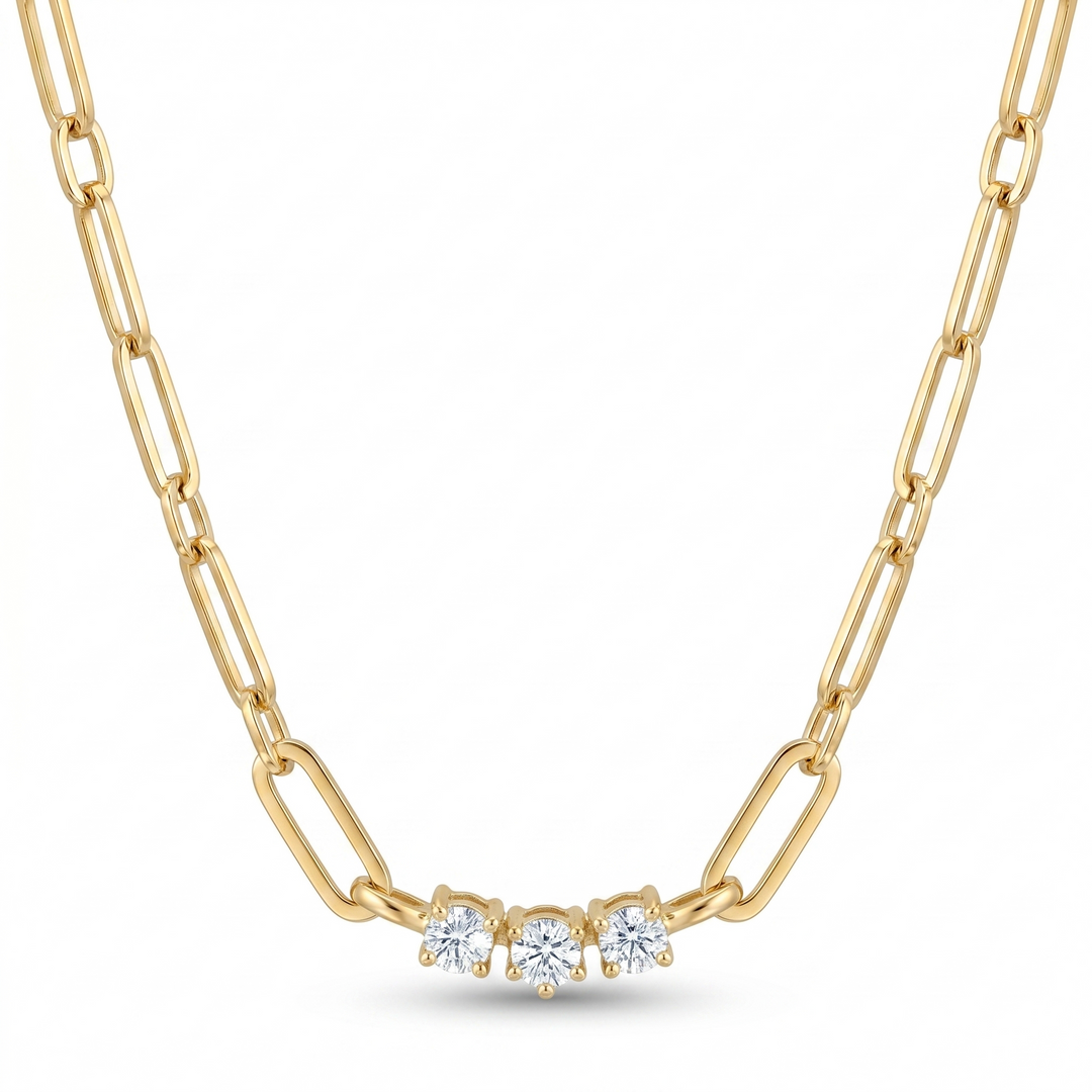 Trinity Link Necklace (MG324)