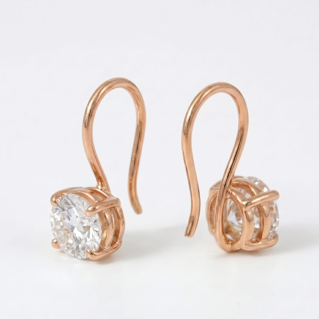 Luna Diamond Hook Earrings (MG326)