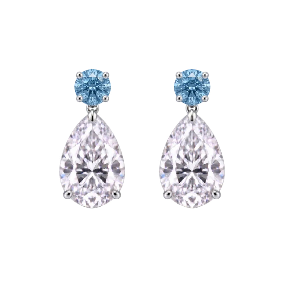 Grace Blue Drop Earrings (MG456)