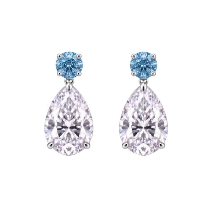 Grace Blue Drop Earrings (MG456)
