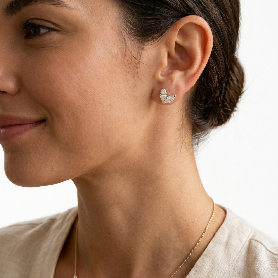 Luna Leaf Studs (MG278)