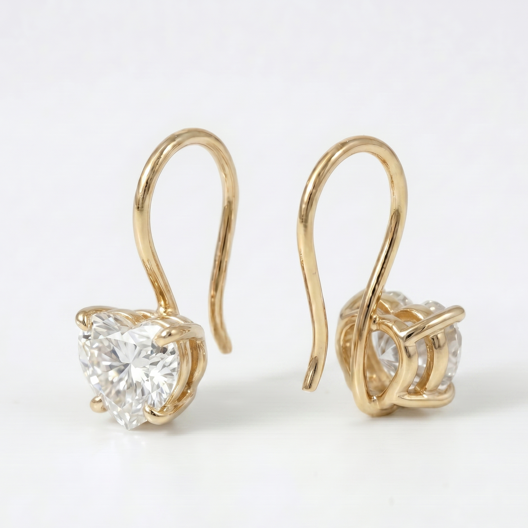 Luna Heart Hook Earrings (MG329)