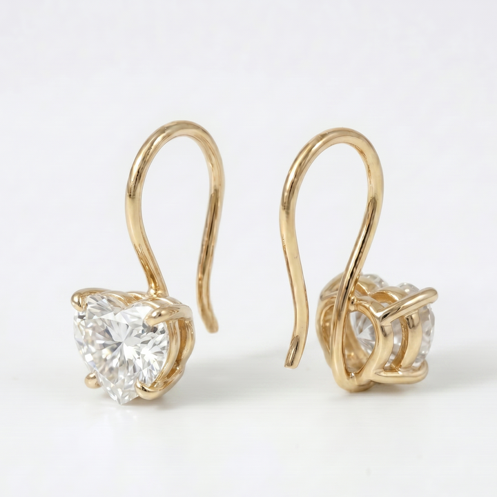 Luna Heart Hook Earrings (MG329)