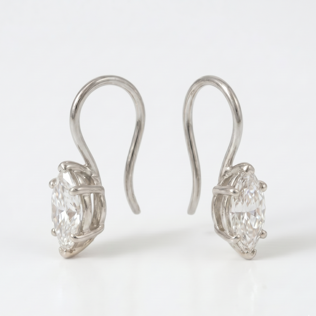 Luna Marquise Hook Earrings (MG328)