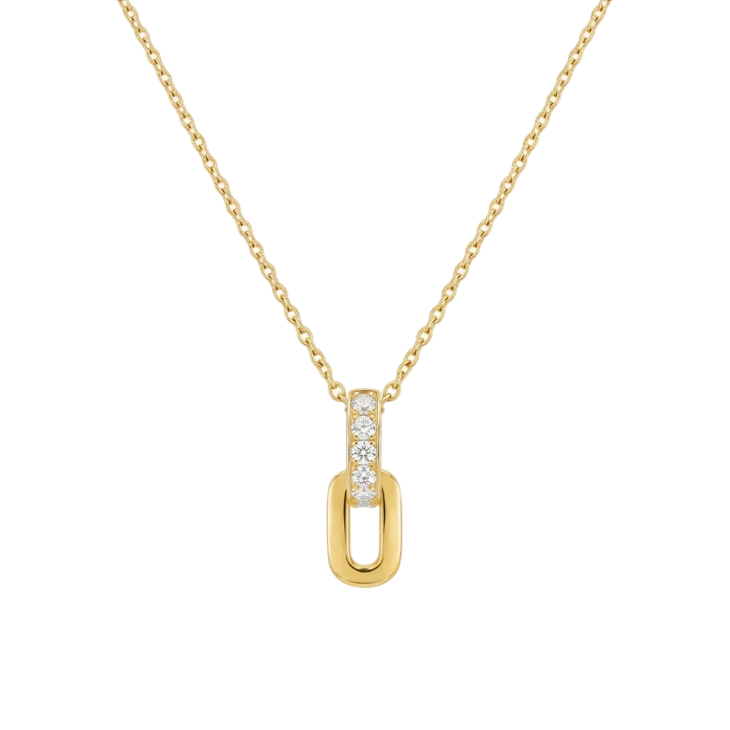 Tilted Monarch Frame Necklace