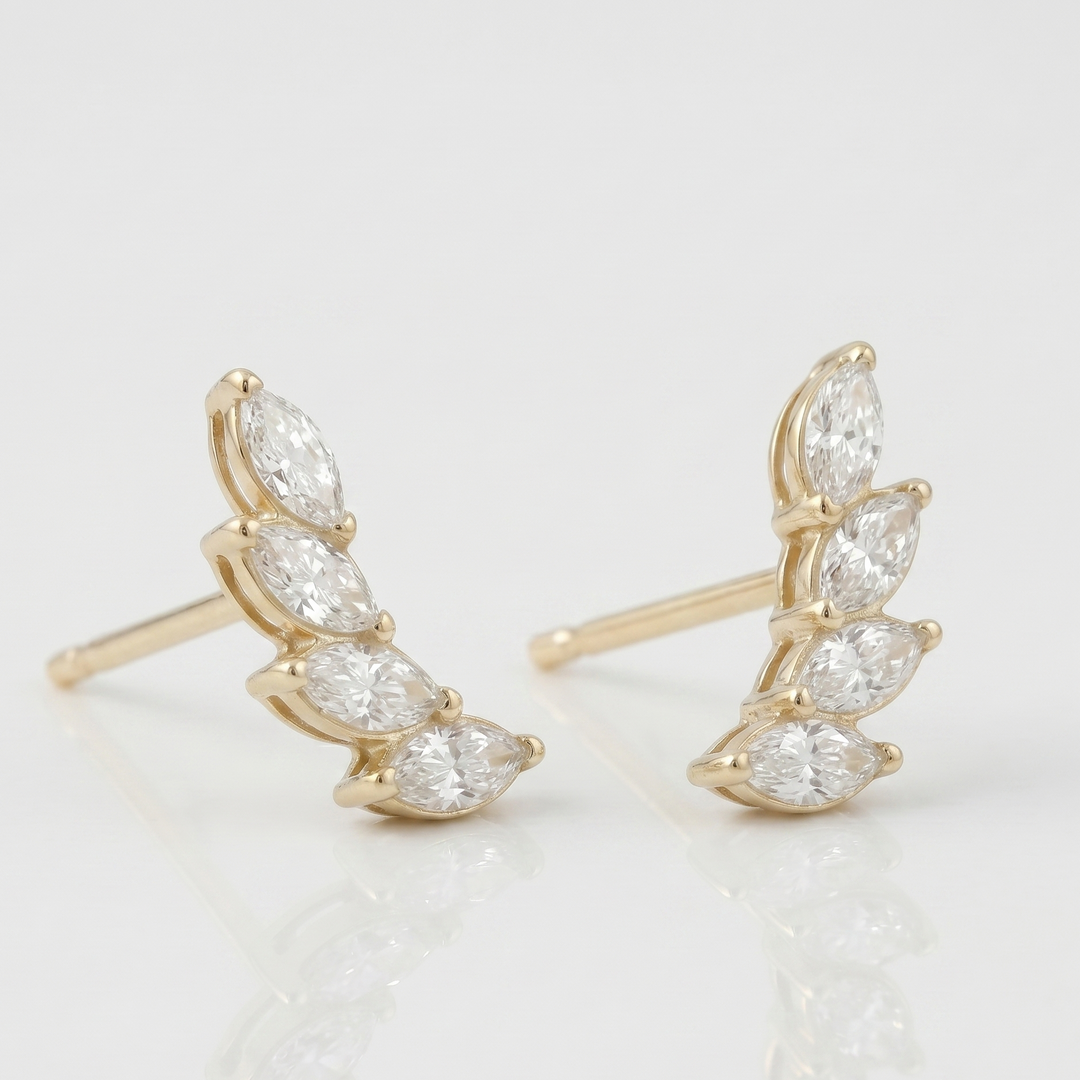 Feather Leaf Studs (MG279)
