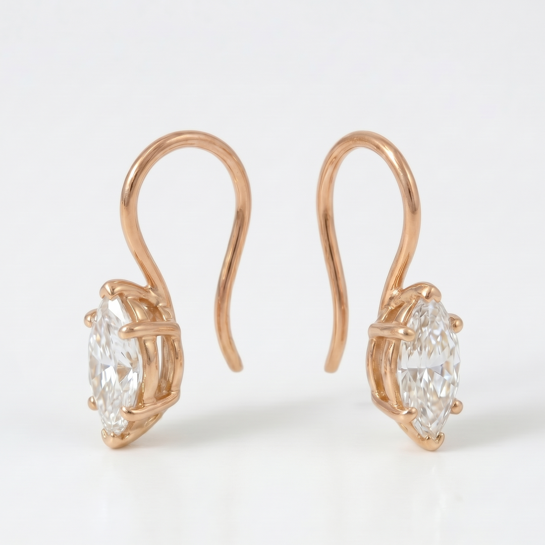 Luna Marquise Hook Earrings (MG328)