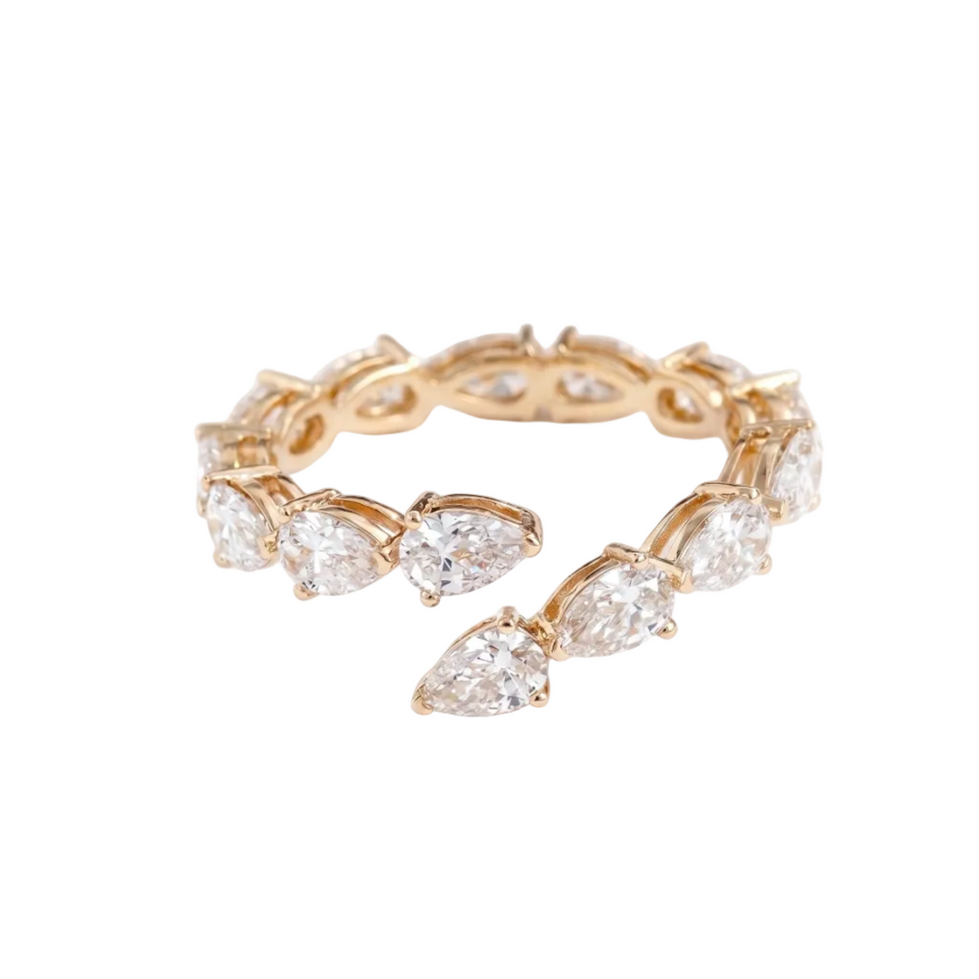 Cascade Pear Open Ring (MG251)