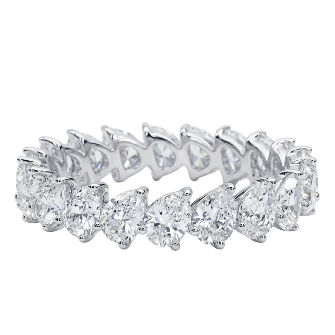 Luminous Cascade Pear Eternity Ring (MG249)