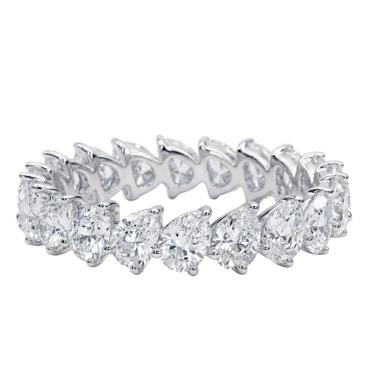 Luminous Cascade Pear Eternity Ring (MG249)