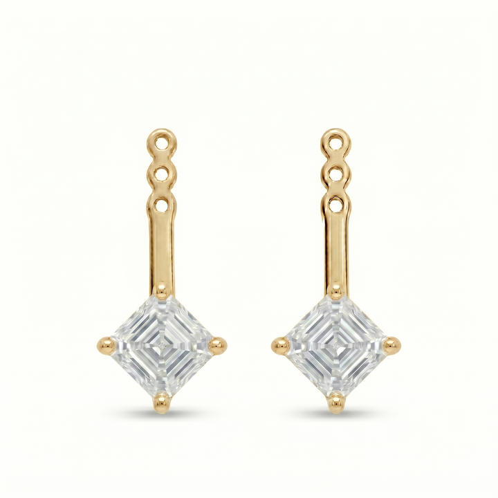Tilted Asscher Back Pierce (MG351)